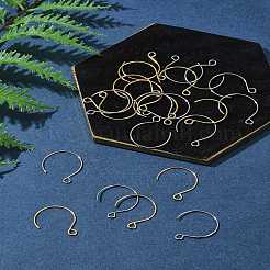 24 шт. 2-цветное ионное покрытие (IP) из нержавеющей стали 304 крючки для сережек STAS-FS0001-65