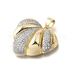 Латунные микропаве прозрачные подвески с фианитом&nbsp;KK-G529-03GP