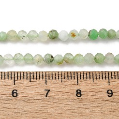 Натуральные хризопразные бисерные пряди G-RM2025-A39-3mm