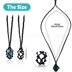 Плетеные шнуры из вощеной хлопчатобумажной нити макраме мешочек изготовление ожерелья AJEW-SW00020