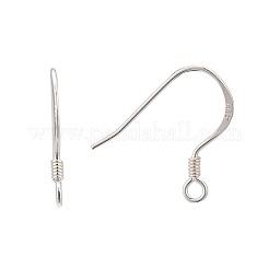 925スターリングシルバーピアスフック  スタンプ925個付き  銀  16x19x1.4mm  穴：1.5mm  24ゲージ  ピン：0.5mm&nbsp;STER-K167-049D-S