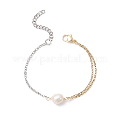 Браслеты из натурального культивированного пресноводного жемчуга BJEW-JB12866