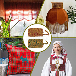 2 карточка 2 цвета 18м волнистая филигранная полиэстеровая кружевная лента&nbsp;OCOR-FG0001-73