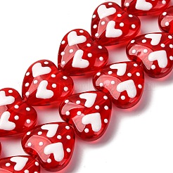 Стеклянные эмалевые бусины GLAA-Q125-01A-06