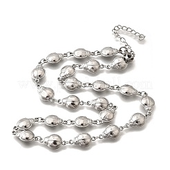 Ожерелья из нержавеющей стали 304 с цепочкой в виде божьей коровки для женщин и мужчин NJEW-K249-21A-P