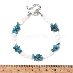 Bracelets en perles d'apatite naturelle et de coquillages d'eau douce pour femmes&nbsp;BJEW-JB13953