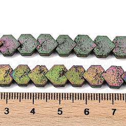 Brins de perles de pierre de lave naturelle galvanisées&nbsp;G-K388-04B-01