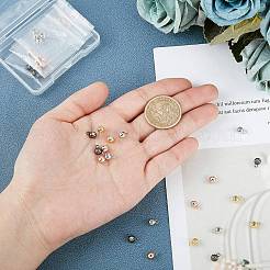 真鍮チューブベイル  ループベイル  ゴム入り  バレル  ミックスカラー  7x5x3.5mm  穴：0.7mm  内径：1.5mm  4色  10個/カラー  40個/箱&nbsp;KK-FH0001-50