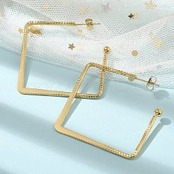 Boucles d'oreilles carrées en acier inoxydable 304 avec placage ionique (IP) pour femmes&nbsp;EJEW-M089-06G