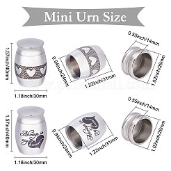 2 шт. 2-х стильный гроб из нержавеющей стали 316 для захоронения домашних животных AJEW-CN0001-20C