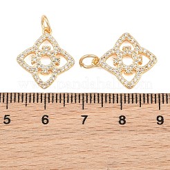 Pendentifs en laiton zircon cubique transparent&nbsp;CU-CBA7BFE-02A-G
