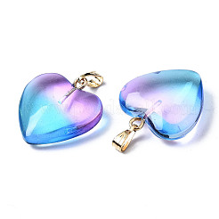 Двухцветные стеклянные подвески GLAA-N035-016-C02