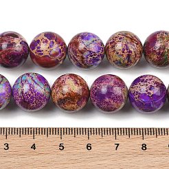 Colliers de perles de jaspe impérial naturel teinté&nbsp;GG-CBAF9E5-A01-14mm-C