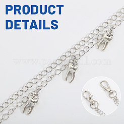 4 Stück Messingkettengürtel&nbsp;HJEW-CA00099