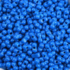焼付塗装ガラスシードビーズ  丸い穴  ピーナッツ  ロージーブラウン  3.5x6x3.5mm  穴：0.9mm  約83個/10g&nbsp;X1-SEED-K010-A15