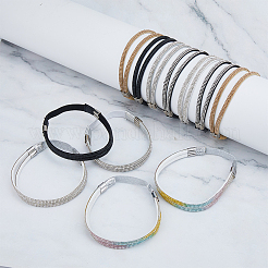 6 комплект из 6-х видов эластичной искусственной кожи со стразами для шнурков FIND-FH0009-42