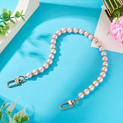 Круглые пластиковые бусины-имитаторы жемчуга цепочки-удлинители для сумок HJEW-TAC0083