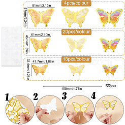 12 набор из 3-х цветных бабочек для украшения торта DIY-SC0024-76
