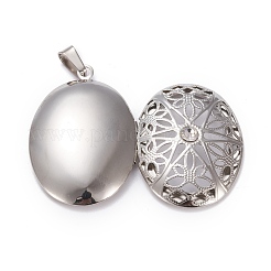 Подвески-медальоны из нержавеющей стали 304 со стразами STAS-K197-10P