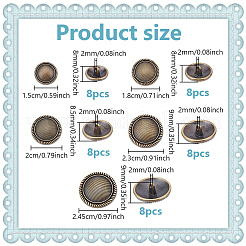 40 шт. 5 стиля литые кнопки FIND-NB0005-78AB