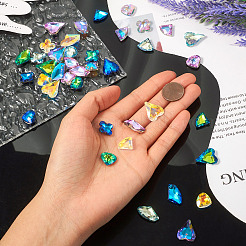 60шт 30 стиля подвески из гальванического стекла&nbsp;EGLA-TA0001-48