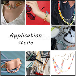 100 шт. 5 стиля прорезиненных акриловых соединительных колец OACR-PH0001-54