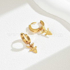 Серьги-кольца из нержавеющей стали 201 в форме оленя MQ5352