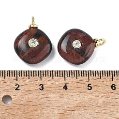 Окрашенные натуральные красные подвески в виде тигрового глаза&nbsp;KK-C251-01F-01