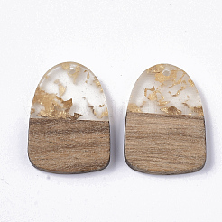 Подвески из прозрачной смолы и ореха&nbsp;RESI-Q210-005A-A01