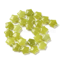 Natürliche Zitronen Jade Perlen Stränge&nbsp;G-NH0005-004