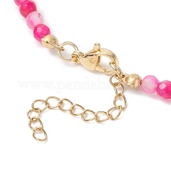 Ожерелья с подвесками в форме ракушки из натурального окрашенного агата NJEW-JN05496-01