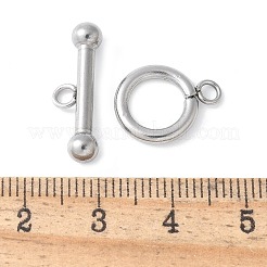 304ステンレススチールトグル留め具  ステンレス鋼色  15.5x12x2mm  穴：2.3ミリメートル;バー：21x7x4.5ミリメートル&nbsp;STAS-Z124-01A-P