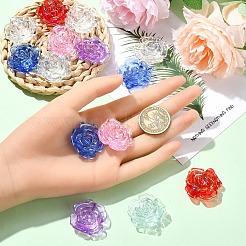 30 шт. прозрачные и УФ-покрытые акриловые бусины&nbsp;MACR-YW0003-97