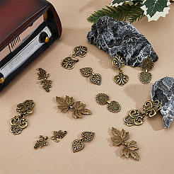 12 комплект из 6-х видов кнопок-крючков из цинкового сплава в тибетском стиле FIND-FH0009-29