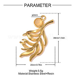 Подвески из нержавеющей стали 304 из смолы&nbsp;STAS-OY011-75G