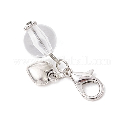 Подвесные украшения из прозрачного акрила и сплава&nbsp;HJEW-JM03050-02