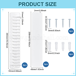 2 шт. настенная стойка для хранения бейсболок из ПВХ&nbsp;AJEW-ME0002-47A