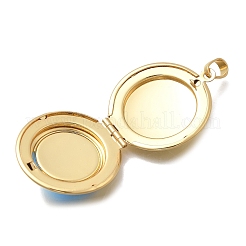 Латунные плоские круглые подвески-медальоны KK-D431-029A-G