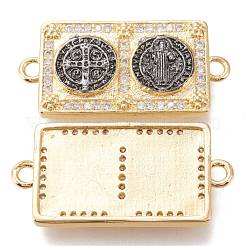 Латунные соединители с прозрачным кубическим цирконием&nbsp;ZIRC-I044-04B