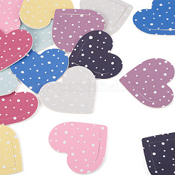 16 шт. 8 цвета закладки в форме сердца из искусственной кожи&nbsp;AJEW-TA0002-61