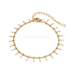 Женские браслеты на ногу из нержавеющей стали 304 с цепочкой и кисточками&nbsp;LS-AJEW-G071-01G