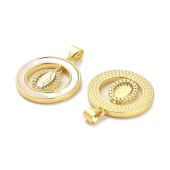 Латунные микропаве прозрачные подвески с фианитом&nbsp;KK-K365-07G