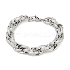 Браслеты-цепочки из нержавеющей стали 304 в стиле хип-хоп для мужчин и женщин BJEW-Z105-01P