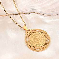 Religion 201 Edelstahl-Anhänger mit der Heiligen-Benedikt-Medaille&nbsp;SA-H003-03G