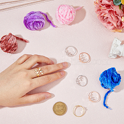 12 шт. 3-цветный набор колец-манжет в виде листовой ветки для женщин&nbsp;RJEW-HY0001-02