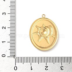 Anhänger aus Edelstahl 304 mit natürlicher Muschel und Pailletten im Inneren&nbsp;STAS-L026-17G-B04