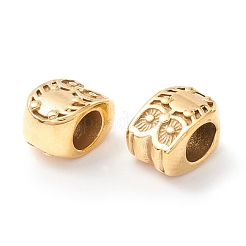 Ионное покрытие (IP) 304 нержавеющая сталь европейские бусины STAS-M298-03G