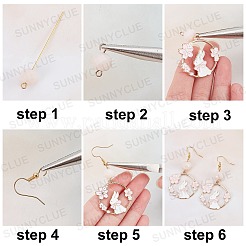 Kit de fabrication de boucles d'oreilles pendantes sur le thème du lapin&nbsp;DIY-SC0017-56