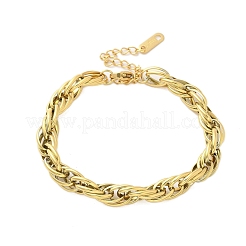 Браслеты из цепочек и веревок из нержавеющей стали 304&nbsp;LS-BJEW-C084-02G