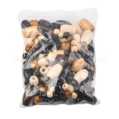 152 pieza de cuentas de madera de arce natural teñidas en 12 estilos&nbsp;WOOD-FS0002-53